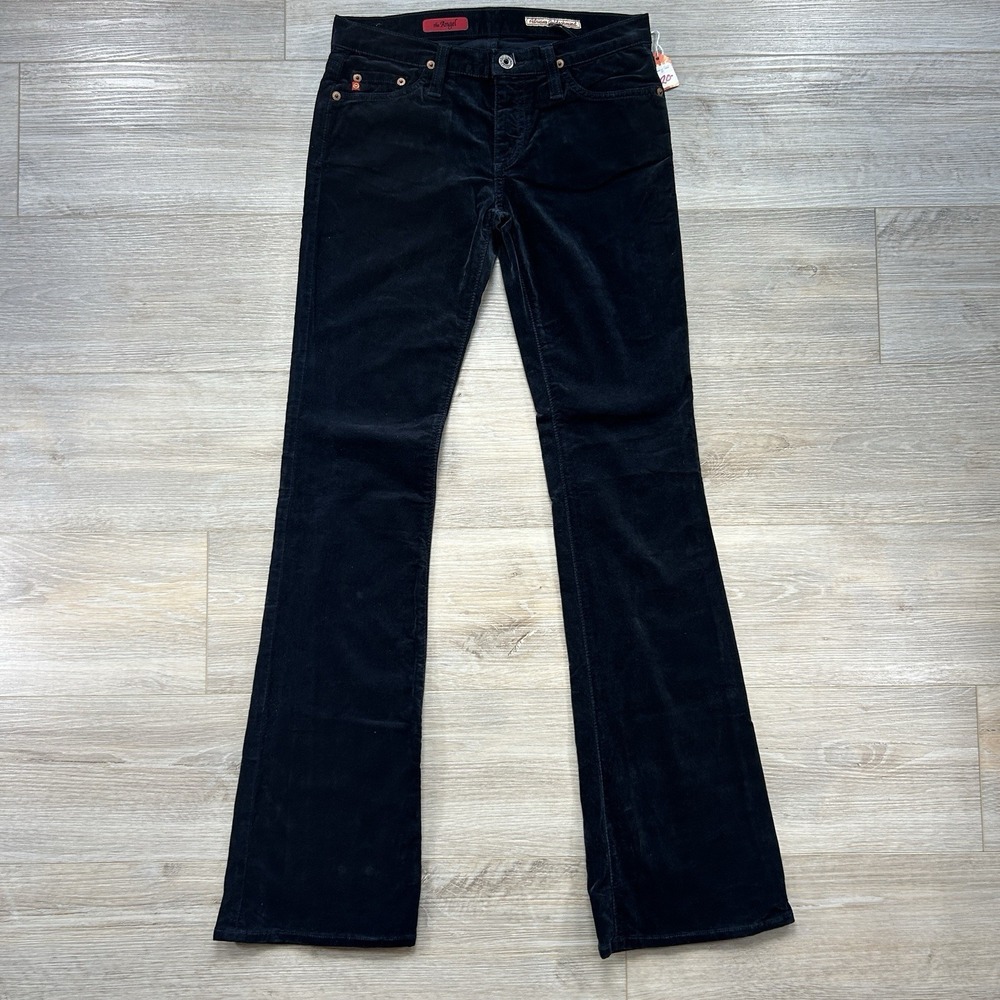 NWOT Adriano Goldschmied 26R The Angel Boot Cut Black Corduroy Pants